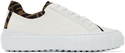 fendi white sneakers men's|Fendi white canvas sneakers.